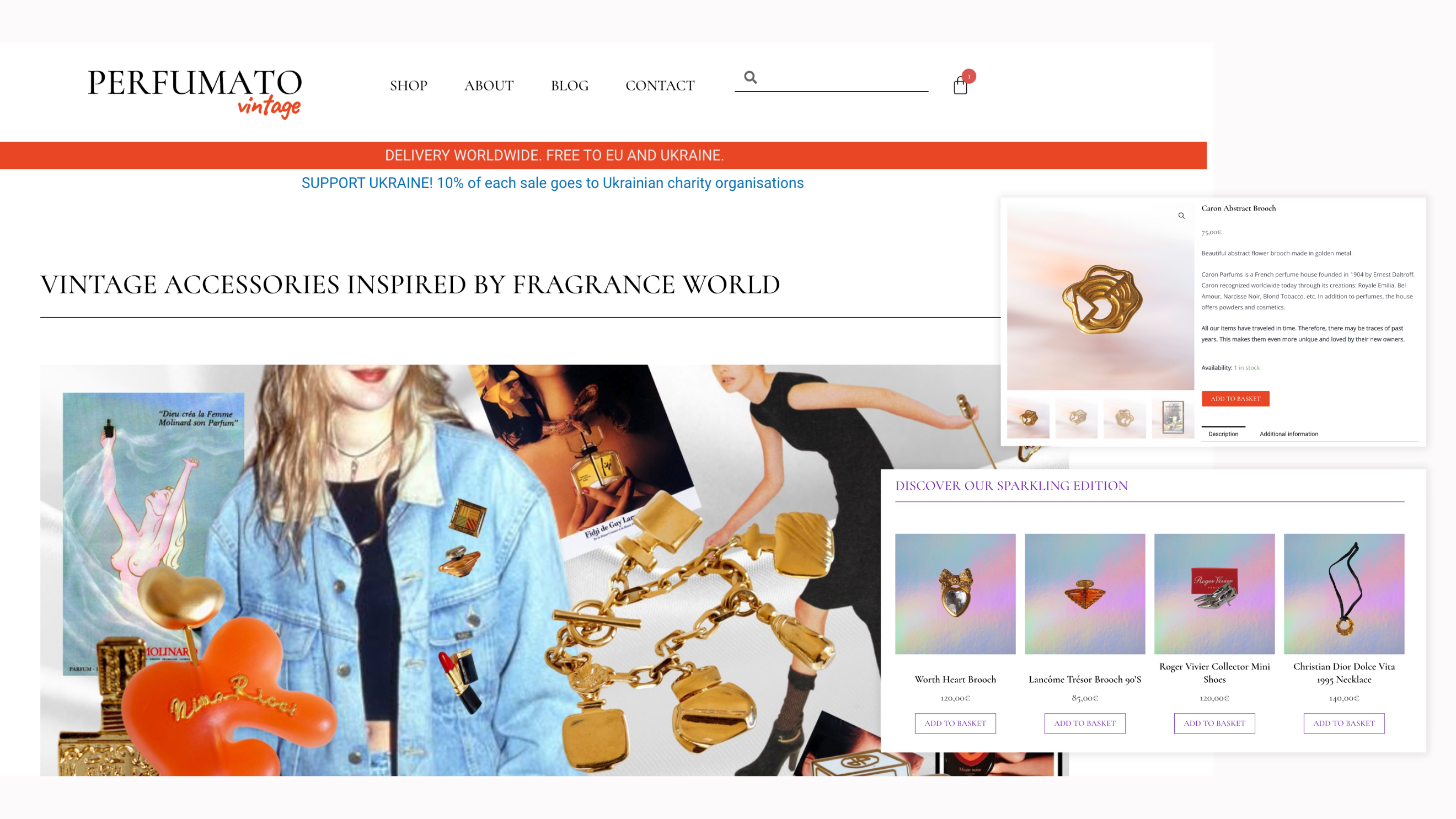Perfumato vintage e-commerce design and development WordPress